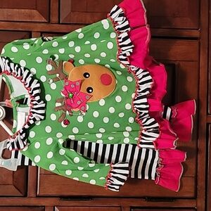 🔵Christmas reindeer matching set toddler 12 months